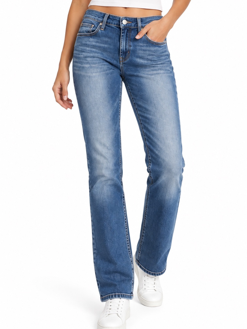 Bebe Medium Wash Straight Leg Jeans Size 29 / 6